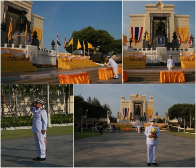 ร่วมพิธีวางพานพุ่มเนื่องในวันจักรี