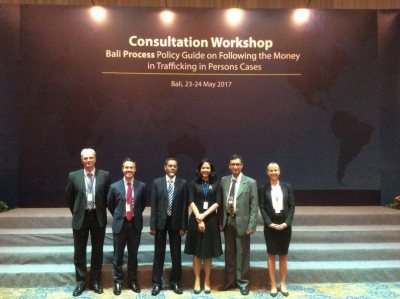 Attending the consultation workshop on the Bali Process Policy Guide on Following the Money in Trafficking in Persons Cases