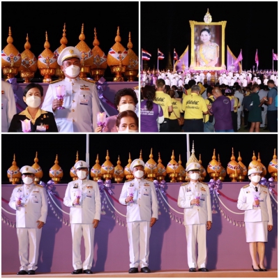 ร่วมพิธีจุดเทียนถวายพระพรชัยมงคล